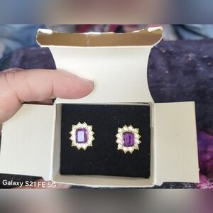 Vintage Avon Emerald Cut Clip On Earrings